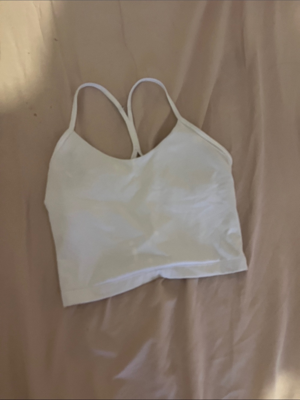 Hollister White Racerback Cropped Bralette